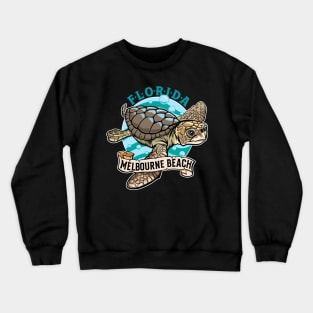 Loggerhead Sea Turtle Melbourne Beach Florida Crewneck Sweatshirt